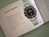 16600 16613 16618 16610 14060M Rolex Submariner English booklet 2002 2004