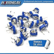 20pcs RM065 RM-065 5K ohm 502 Trimmer Potentiometer variable resistor Blue and white potentiometer