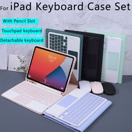 Keyboard case Mouse for 2022 iPad Pro 11 inch 7/8/9th gen(10.2 inch) protective case Air 3 4 5 10th gen with pen slot For iPad mini 6 Magnetic Touch Pad Bluetooth keyboard case