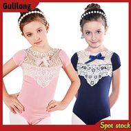 GULI  Girls Short Sleeves One-piece Leotard Dance Practice Outfits Gymnastics Performance Clothes