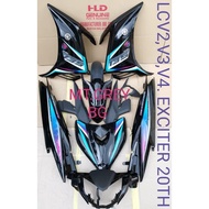 LC135 (V2) HLD COVERSET - EXCITER 20TH (GREY BLACK)