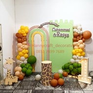 jasa dekorasi backdrop balon ulang tahun aqiqah 2x2m tematik karakter