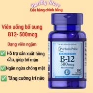 Puritan's Pride 500mcg vitamin B12 supplement in lozenges