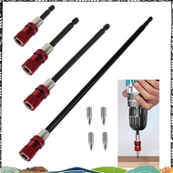 Super Drill Extension Bit Holder 4Pcs,12 Inch Drill Screwdriver Bit Holder Bar Chuck Adapter Extende