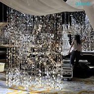 ALENE 10PCS Sequin Bead Strings, 1 Meter PVC Sequins Hanging Foil Curtains, DIY Ornaments Gold Silve