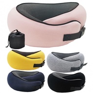 【YL】Neck Pillows for Travel,Adjustable Clasp Memory Foam Travel Neck Pillow | Ergonomic Neck Support U Shaped Airplane Pillow for Sleeping, Flight Pillow for Adults, Kids