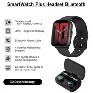 Jam Tangan Smartwatch W18Pro Plus Headset Bluetooth 5.3 Extra Bass Jam Tangan Pintar Bisa COD