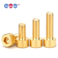 Low Price Spike M3M4M5M6M8M10M12 Brass Hexagon Socket Screw H68 Copper Material Cup Head Screw Gold 