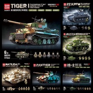 QUAN GUAN 100233-277 Panzer VI Tiger I Tank B. Block Technic Military 2276 Pcs Brick Toys 100244