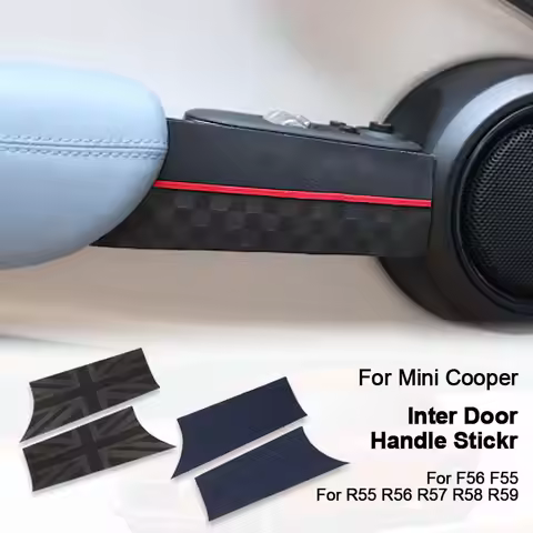 2Pcs/4Pcs Car Interior Door Handle Leather Sticker Italy Super Suede For Mini Cooper F56 F55 R55 R56