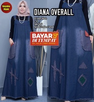 Overall Wanita Gamis Jeans Rok Jeans Overall Jumpsuit Baju kodok Wanita - Gamis Non Busui Hamil Oute