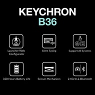 Keychron B36 Wireless Silent Scissor Keyboard | 100% Full-Size