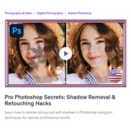 Photoshop Video Course-Pro Photoshop Secrets: Shadow Removal & Retouching Hacks | Learn Photoshop 20