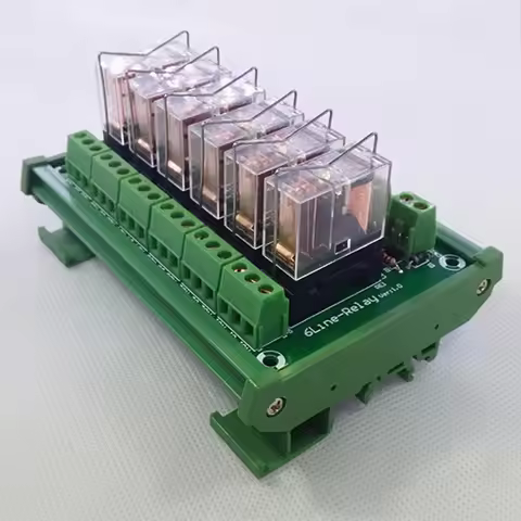 6 SPDT 16A power relay interface module G2R-1-E DC24V relay DIN rail installation