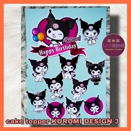 Cake Topper KUROMI DESIGN 3 Ready Stock