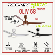 Regair Inovo Oliv 58 Kipas Siling Ceiling Fan 3 Blades With Remote Control 58 Inch Inovo Ceiling Fan