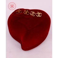 ♨COD PAWNABLE Original 18k Earrings Legit Real Saudi Luxury Elegant Gold Stud Earrings w/ Gold Pakaw