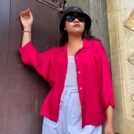 KEMEJA WOMEN'S JUMBO SHIRT | BATWING SHIRT | BAT SHIRT | JUMBO XXL SHIRT