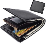 Men Wallets - Men's Short Wallet Korean Version of The Business Multi-Card Wallet Zipper Coin Purse Multi-fold Wallet