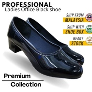 Ladies Office Shining Black cover shoe /Kasut Wanita Kilat Hitam Palapes SUKSIS