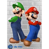 (Part 1/2) Super Mario Character Cut Outs for DIY Party Backdrop Party Decorations Party Supplies