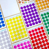 Premium Color Round Sticker 1.5 cm / Waterproof Dot Label Sticker 15 mm / Colorful Textile Fabric Fa