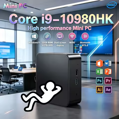 Laptop Portable Compact I9 Mini PC Win11 Pro Multifunctional Household Business Game Entertainment H