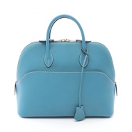 【二手】愛馬仕 HERMES 手提包 Bolide 1923 30 藍色牛仔皮革 Bolide 1923 30 藍色牛仔女士二手 B