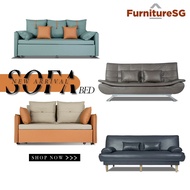 (FurnitureSG) Sofa Bed - Fabric / PU
