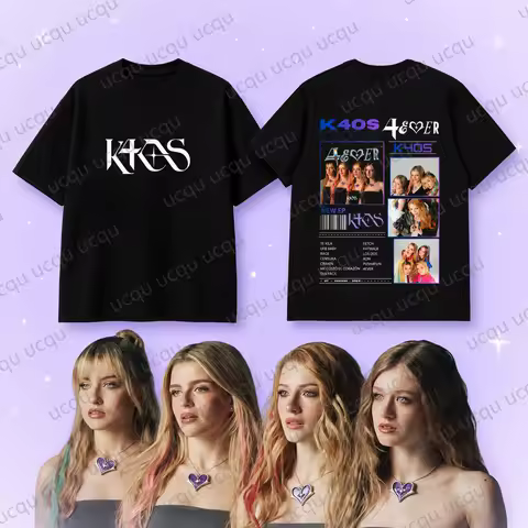 2026 New Summer Unisex K4OS 4ever Fan T Shirt New EP Graphic Back Print Short Sleeve Pop Music Conce