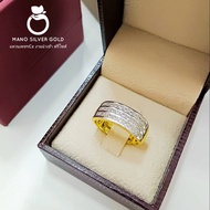แหวนเพชรทองเคลือบแก้ว 0157 รุ่นฟรีไซส์ หนัก 1 สลึง แหวนทองเคลือบแก้ว ทองสวย แหวนทอง แหวนทองชุบ แหวนทองสวย