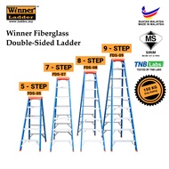 Winner Ladder Fiberglass Double-Sided TanglePruf® Ladder 4 , 5 , 6 , 7 , 8 Step Ladder Heavy Duty Ta