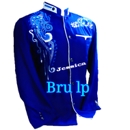 jasko bordir pria dewasa murah hitam biru atasan muslim pria warna biru terbaru 2024