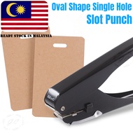 Handheld Single Hole Oval Shape Slot Puncher Metal Paper Punch Tool Card Documents School Office Sta