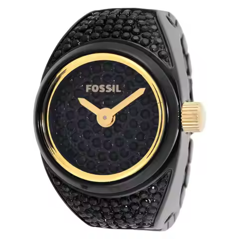 Fossil | Watch Ring Two-Hand Pave Black Stainless Steel Watch ES5449