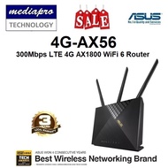 ASUS 4G-AX56 4G Cat.6 Dual-Band WiFi 6 AX1800 LTE Router ( 300Mbps 4G ) - 3 Year Local Asus Warranty