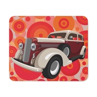Vintage Car Red Circles Background M2 Mouse Pad