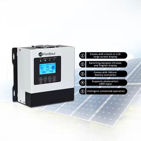 Fonsoul Solar MPPT Controller Charger 120A Max Photovoltaic Input 230V WiFi Remote Monitoring Lead-a