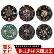 Wooden Decorative Board Transparent Quartz Crystal Decoration Wooden Tarot Card Form Information Boa