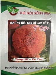 Hạt Giống Vạn Thọ Cao Lỡ Cam Đỏ T09+ (Gói 1 Gam)