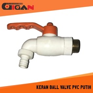GIGAN Ball Valve Stop Valve White PVC Stop Valve