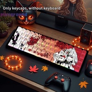 [playground] Cartoon ckfox 129 Keys Mechanical Keyboard Keycap Cherry PBT Dye Sub Keycap For Mad Cat