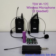 TDX W-17C UHF Wireless Microphone (20 selectable channel) - 2 Bodypack with Headset
