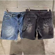 Street Wear Casual Denim Shorts Hot Drilling Craft Unisex