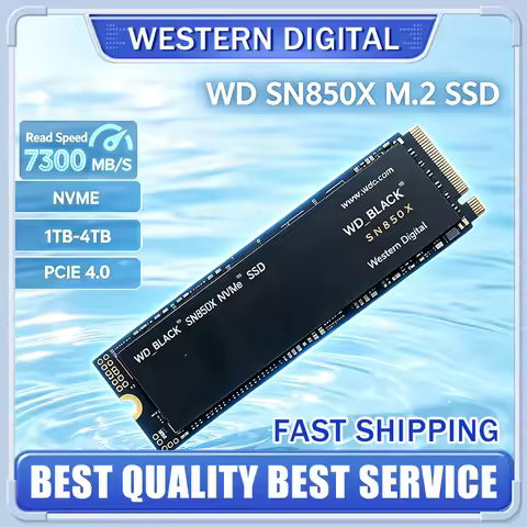 Western Digital WD-BLACK SN850X Powered M.2 SSD 1TB 2TB 4TB NVMe PCIe Gen 4.0x4 for PS5 Gaming Lapto