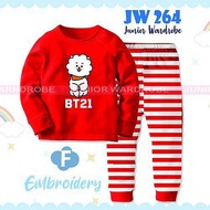 DKPS Children's Pajamas with BTS BT21 Characters Ages 1 2 3 4 Years Old Children's Pajamas with BTS 
