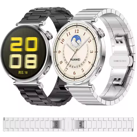 18mm Metal Stainless Steel Strap for Huawei Watch GT4 GT5 41mm Smart Watch Wristband for Huawei Watc
