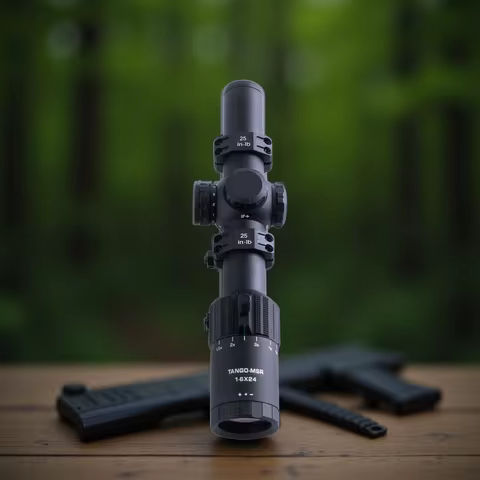 TANGO MSR 1-6x24mm Riflescope SFP Illuminated Red BDC6 Reticle with Alpha-MSR Cantilever Mount SOT61