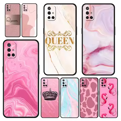 Rose Gold Pink Marble Queen Phone Case For OnePlus 10 9 Pro 9T 10R 9R 9RT 8T 8 7 6T 7T Nord 2T CE 2 