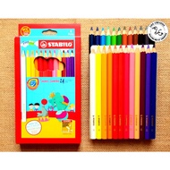 STABILO SWANS Colour Pencils JUMBO LONG Version - 24 Colours (1879J)